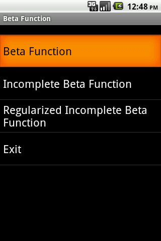 Beta Function Android App
