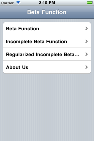 Beta Function iOS App