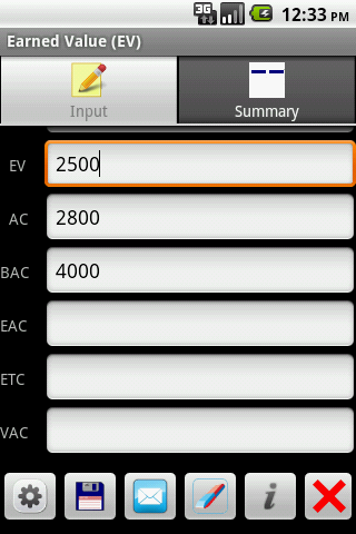 Earned Value Android