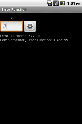 Error Function Android App
