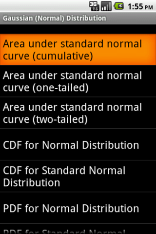 Gaussian Distribution Android app