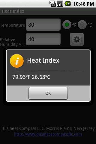 Heat Index Android App