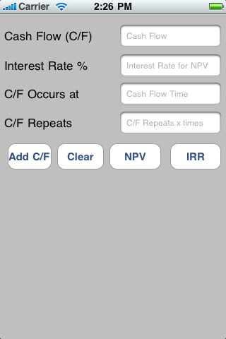 NPV/IRR iOS App Video