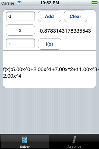 Polynomial Solver iOS