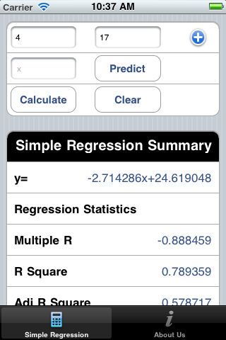 Simple Regression iOS