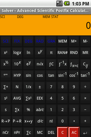 Solver - Advanced Scientific Postfix Calculator Android