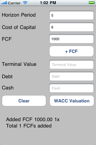 Valuation iOS App